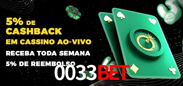 Promoções do cassino ao Vivo 0033BET